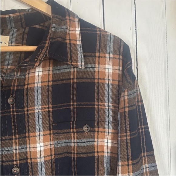 Blue Mountain Flannel Shirt Brown Plaid Size XLT - Picture 5 of 7